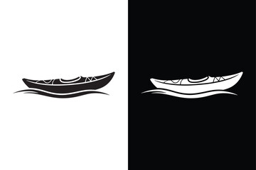 Kayak icon vector on White Background ,Vector Art Illustration on white background.