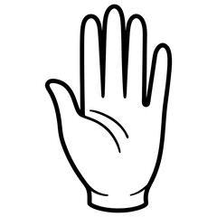 human hand isolated on white