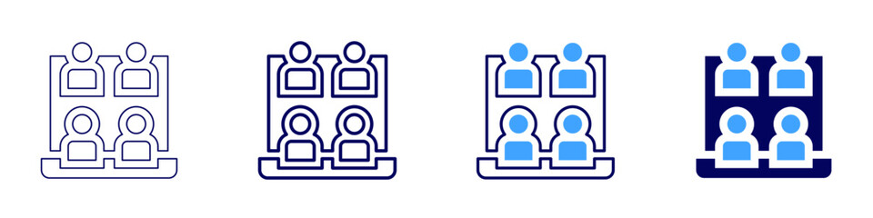 Laptop luxury icon in 4 different styles. Thin Line, Line, Bold Line, Duotone. Duotone style. Editable stroke