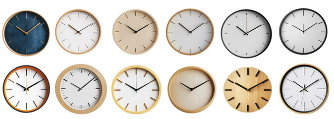 set of round wall clocks