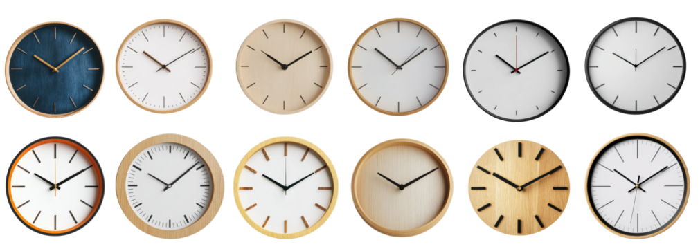 set of round wall clocks