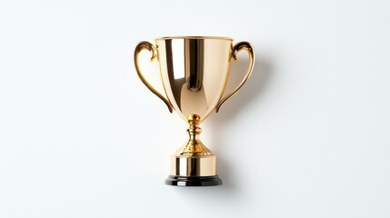 Fototapeta premium Minimalist paper trophy award success achievement winner victory competition