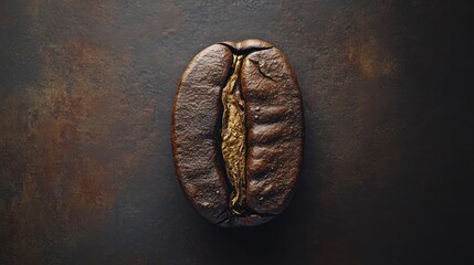 Naklejka premium Close up coffee bean on rustic background. Possible use stock photo for food, beverage, agriculture