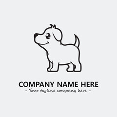 Obraz premium Dog illustration black and white for logo company vector image 