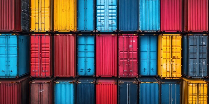 Colorful stacked objects abstract background