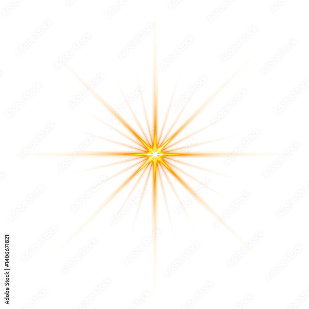 Poster shimmering lights glow effect on transparent backgrounds rendering png