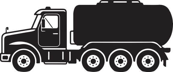 Trailer truck silhouette logo vector