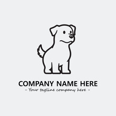 Obraz premium Dog illustration black and white for logo company vector image 