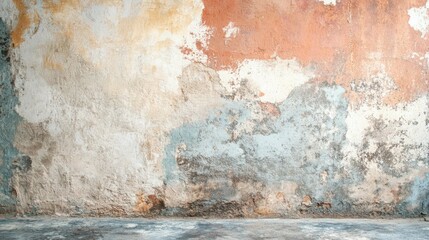 Distressed Wall Background with Peeling Paint for Creative Projects