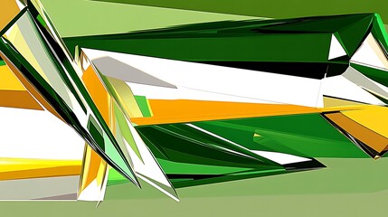 Geometric abstract design with vibrant colors.