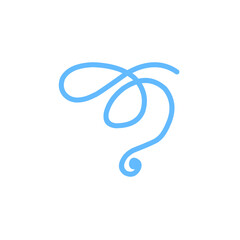 Fototapeta premium vibrant blue swirl abstract lines