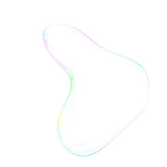 Abstract liquid bubble with a fluid, iridescent surface on a transparent background. Perfect for modern design projects, tech branding, or playful social media graphics with a futuristic vibe.