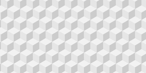 Vector minimal cubes geometric tile and mosaic wall grid retro digital hexagon technology wallpaper background. white block cube structure backdrop square triangle texture vintage design.