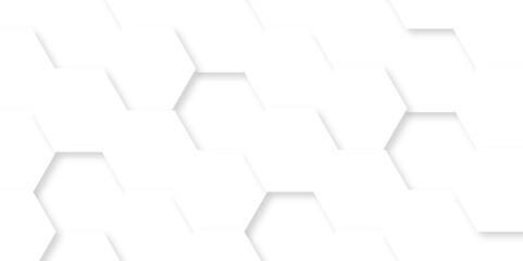 Abstract square digital grid pattern background with hexagons. modern hexagon polygonal technology vector. seamless bright white abstract honeycomb science digital texture background.	