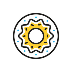 Multi color icon for donut