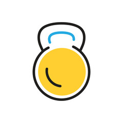 Multi color icon for dumbbell