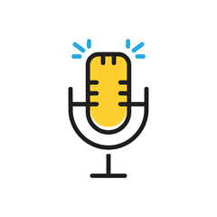 Multi color icon for microphone
