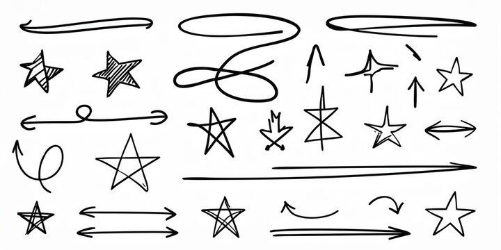 Risorse grafiche. linee,  frecce e stelle