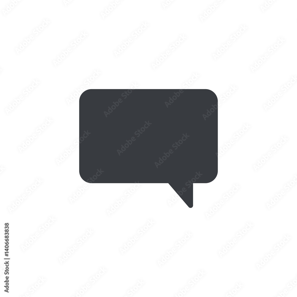 Poster a simple speech bubble vector icon