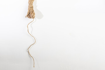 Rope on the white background.