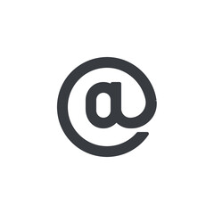 Email, at sign vector icon