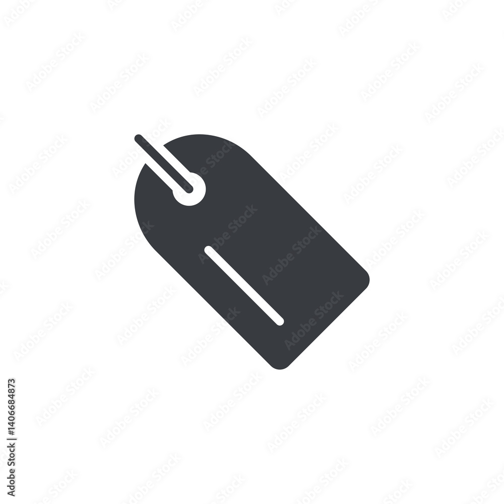 Poster label with a string vector icon