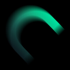 Curved Magnet Futuristic Gradient Design