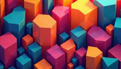 Obraz premium Abstract geometric shapes forming a continuous, vibrant pattern , design, angles