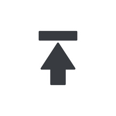 Arrow pointing upward vector icon