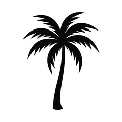 Palm Tree Icon Silhouette for Summer Illustration
