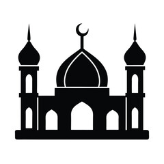 Mosque Icon Vector Illustration Simple Design