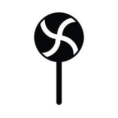 Lollipop Stencil Icon Beautiful Candy Elements