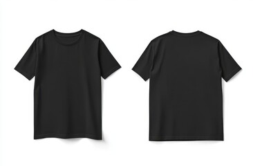 Blank black t-shirt mockups (2)