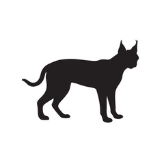 Obraz premium Lynx silhouette icon vector flat design.