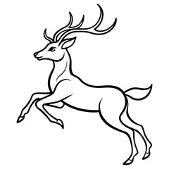 deer silhouette line art image