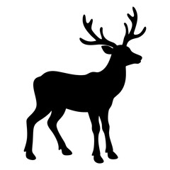 Fototapeta premium deer silhouette vector style image