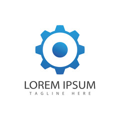 Fototapeta premium Gear logo vector template symbol design