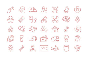 A set of Medical & Health vector illustration