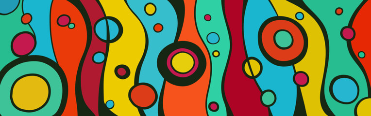 Surreal art illustration in Joan Miro style. Abstract Painting with Geometric Shapes.