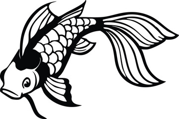 vector illustration of an aquarium fish