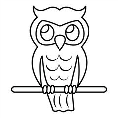 Owl icon. Vector icon isolated on white background.