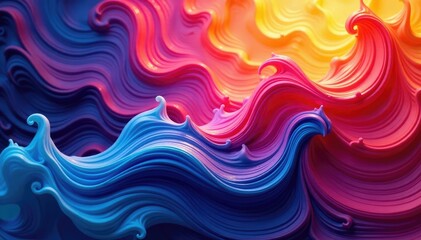 Abstract swirling paint textures in vibrant hues, art, galaxy