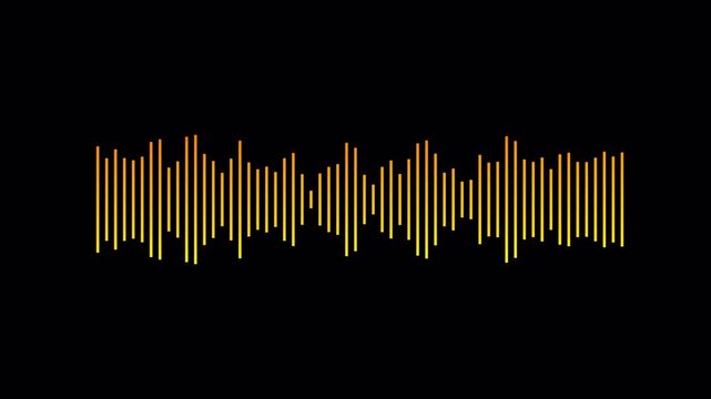 Sound Wave Animated audio waveform spectrum animation, Visualization sound graphic element. audio visualizer on 
 transparent background. audio bar, spectrum form