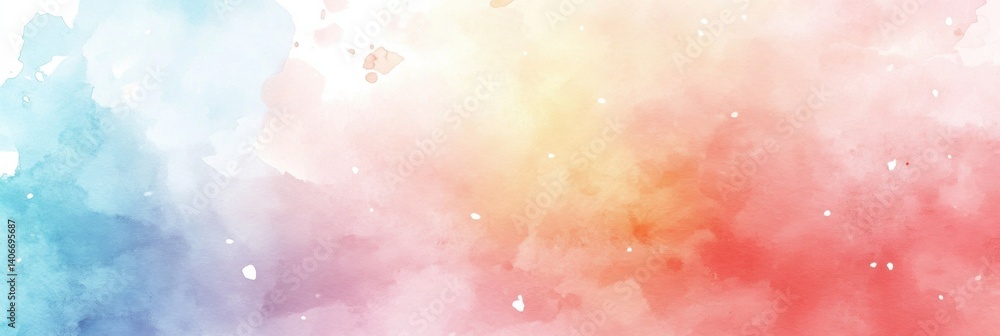 Poster soft blending watercolor splash texture background in pastel tones for creative illustration and des