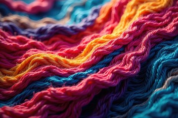 Abstract textile swatch, close-up showing intricate weave, geometric, vintage