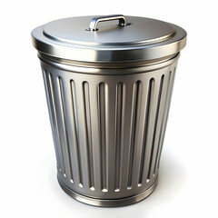 trash can on white background