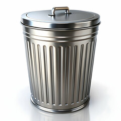 trash can on white background