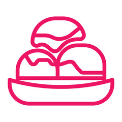 Ice cream line icons