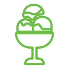 Ice cream line icons
