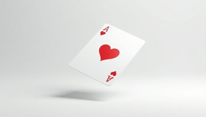 Fototapeta na wymiar A perfectly flipped playing card floats against a pristine white backdrop , card, jack, isolated object
